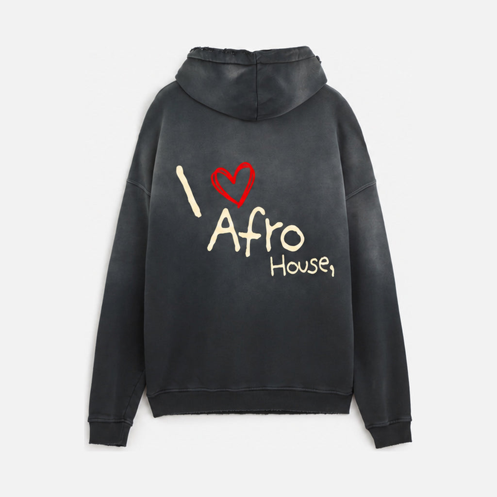 I Love Afro Washed Hoodie