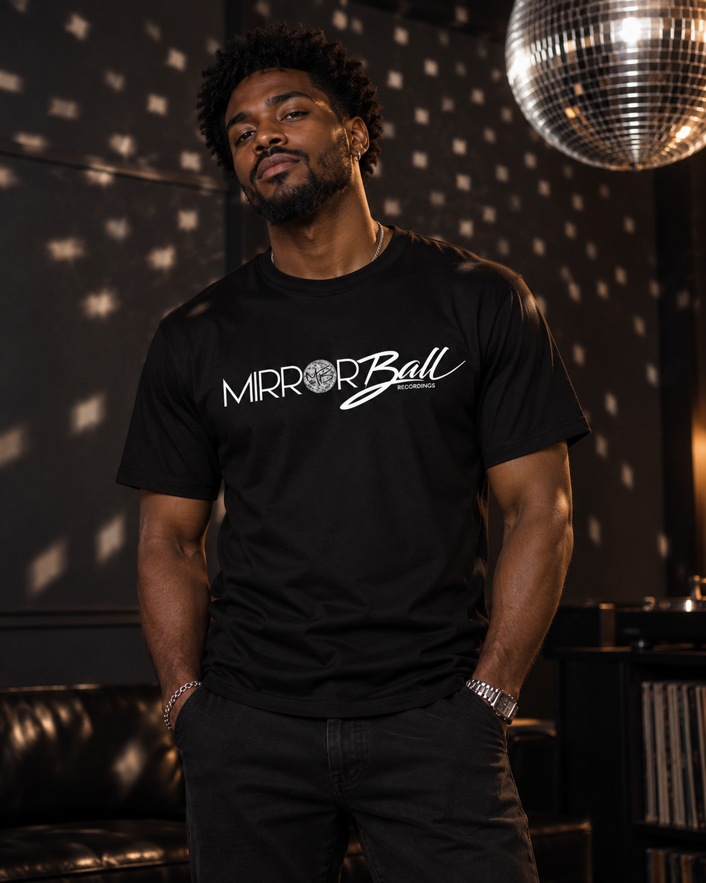 Mirror Ball Script Logo T-Shirt